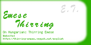emese thirring business card